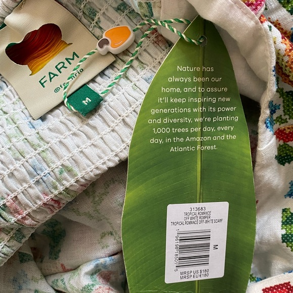 NWT FARM RIO•Floral belted romper - Picture 9 of 11